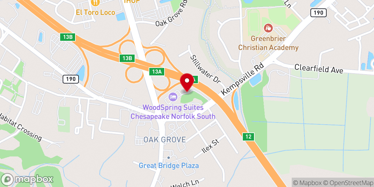 Map showing location of Great Praise Church