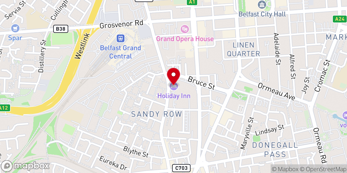 Map showing location of Christ Embassy Northern Ireland