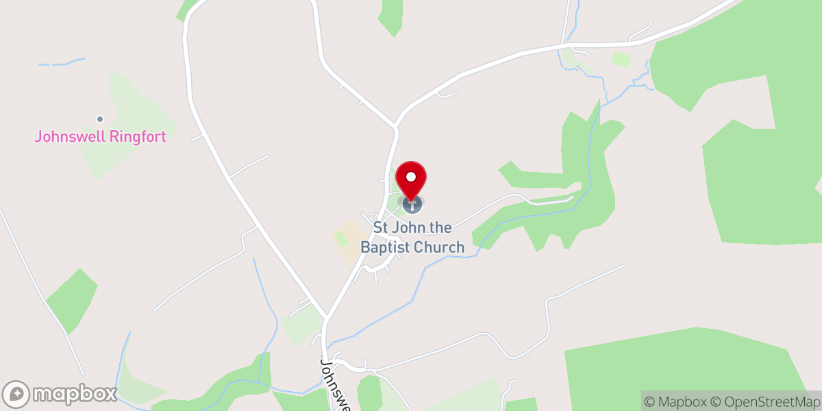 Map showing location of Church of Saint John The Baptist