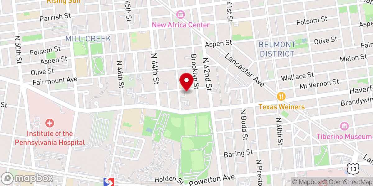 Map showing location of Victory Baptist Church