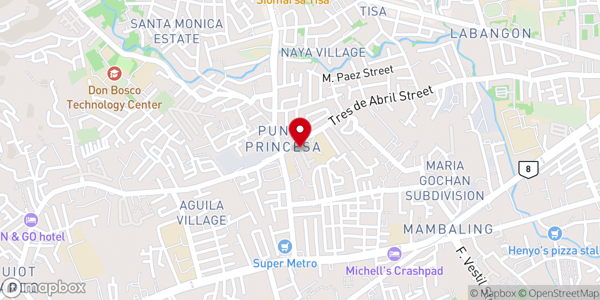 Map showing location of The Pentecostals Of Cebu City (UPC)