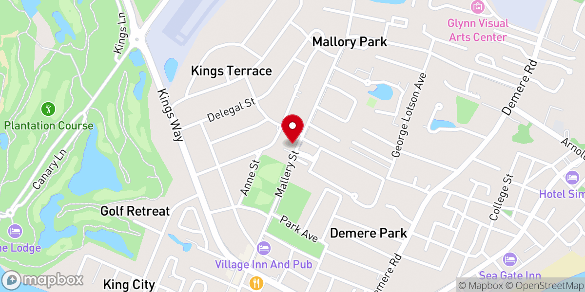 Map showing location of Holy Nativity Episcopal Church