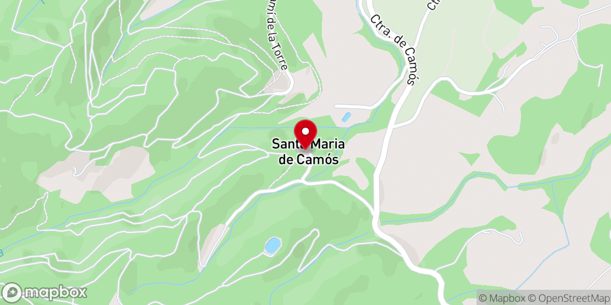 Map showing location of Iglesia Santa María de Camós