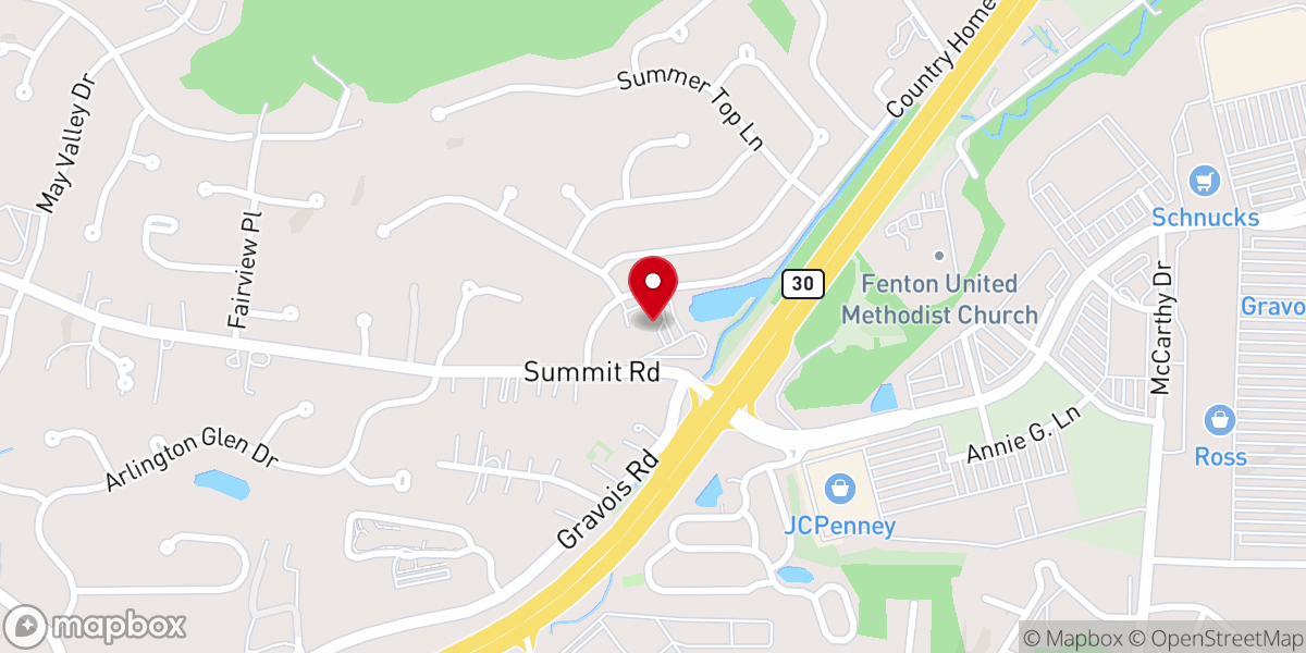 Map showing location of Solid Rock Church