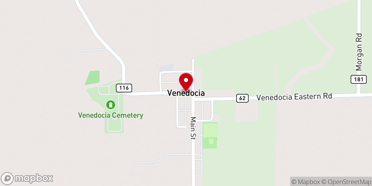 Map showing location of Venedocia