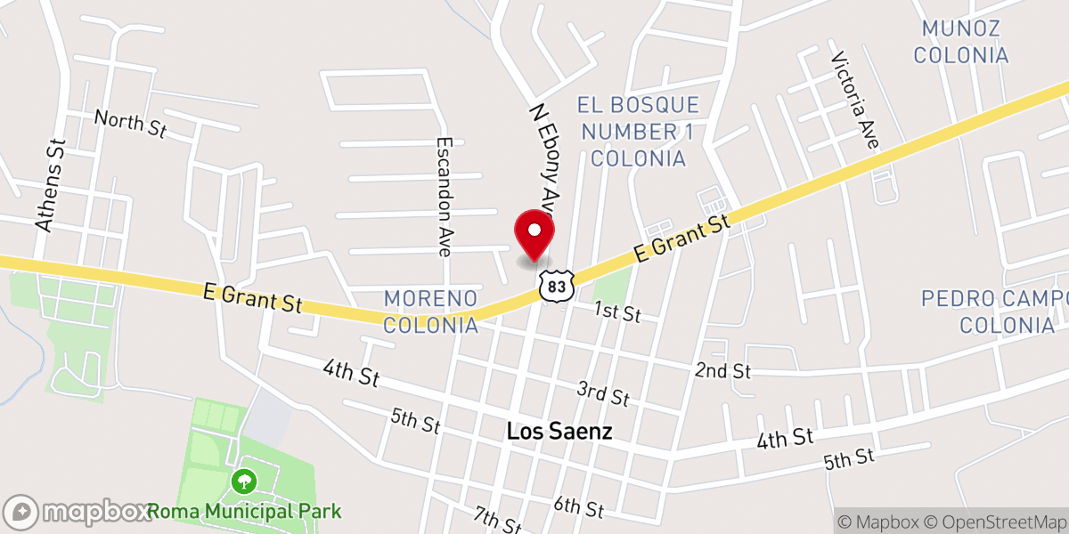 Map showing location of Iglesia La Nueva Belén
