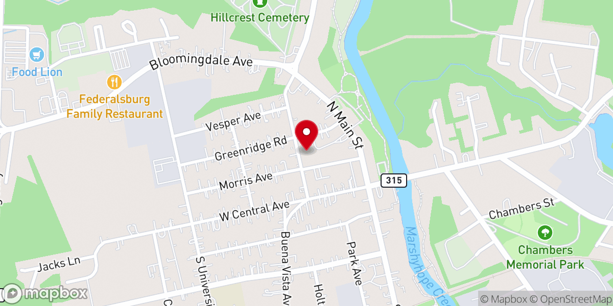 Map showing location of Park Lane Church of God