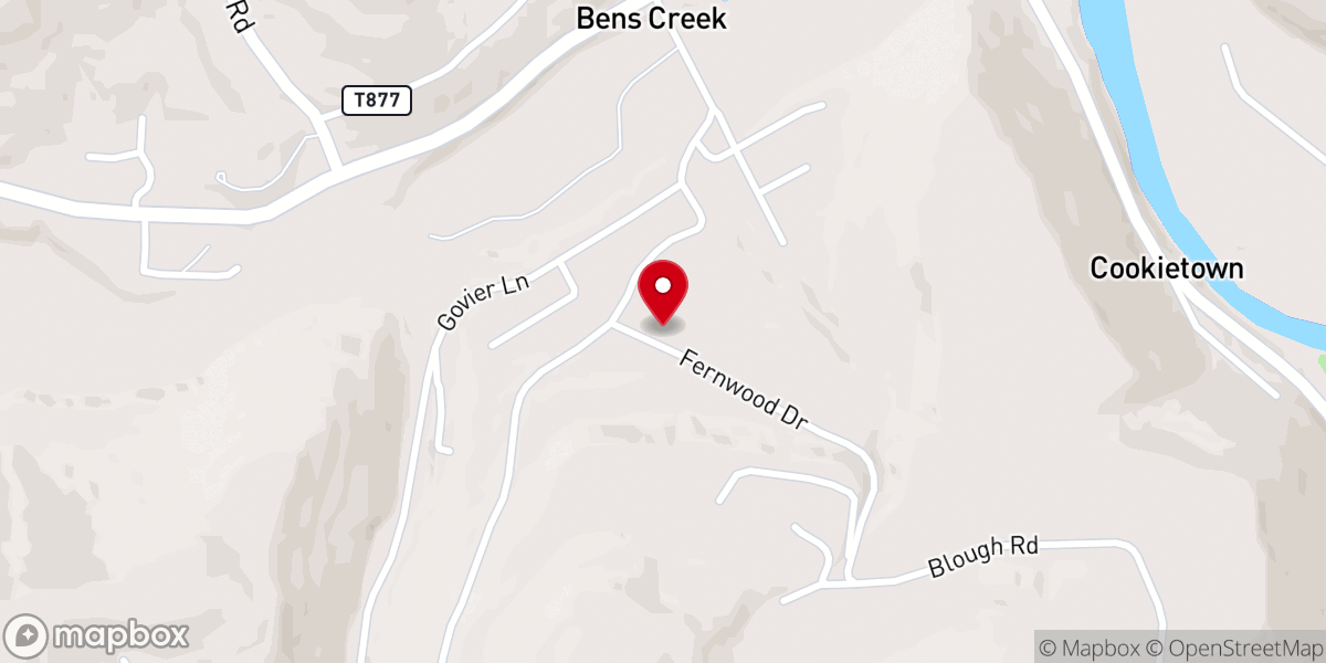 Map showing location of Faith Chapel