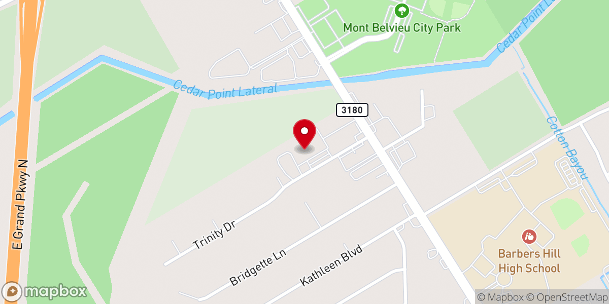 Map showing location of Holy Trinity Catholic Church