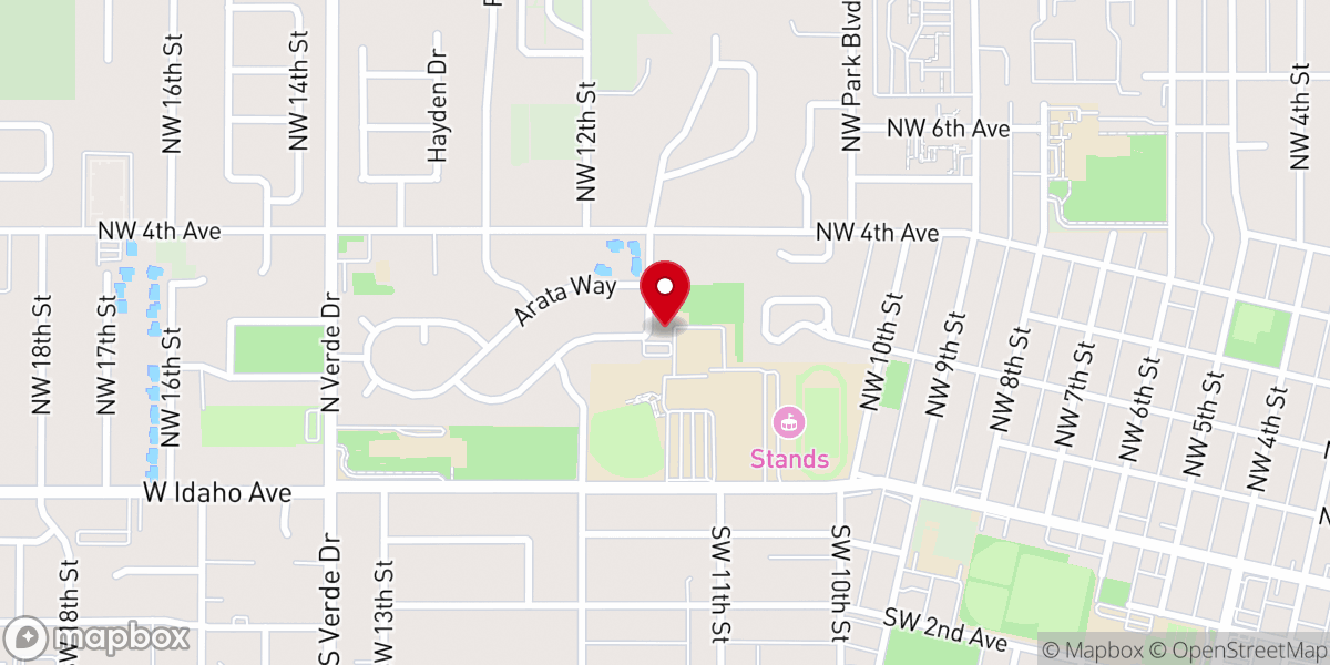Map showing location of Church of Christ