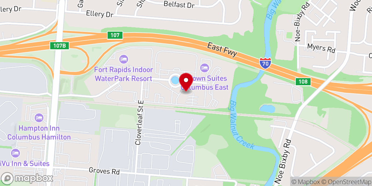 Map showing location of Abide Ministries