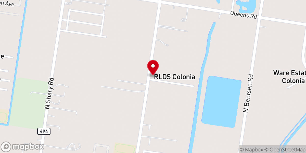 Map showing location of Templo Agua Viva