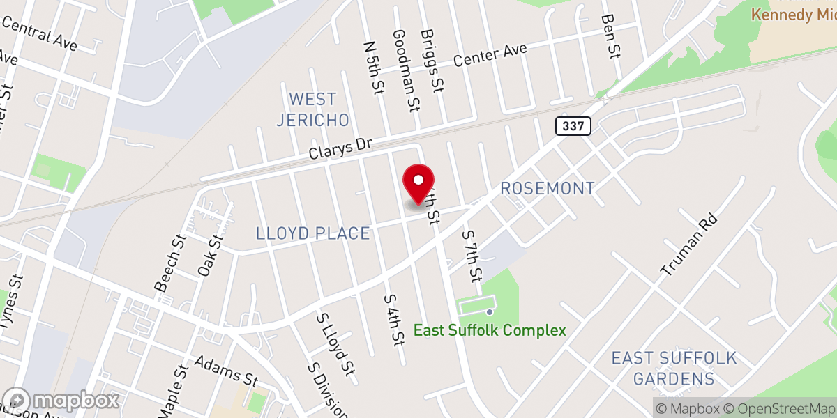 Map showing location of Rising St James Pentecostal Holiness Church
