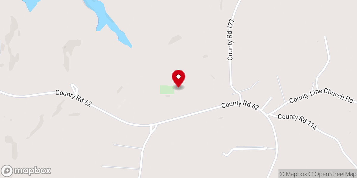 Map showing location of Old Union Baptist Church