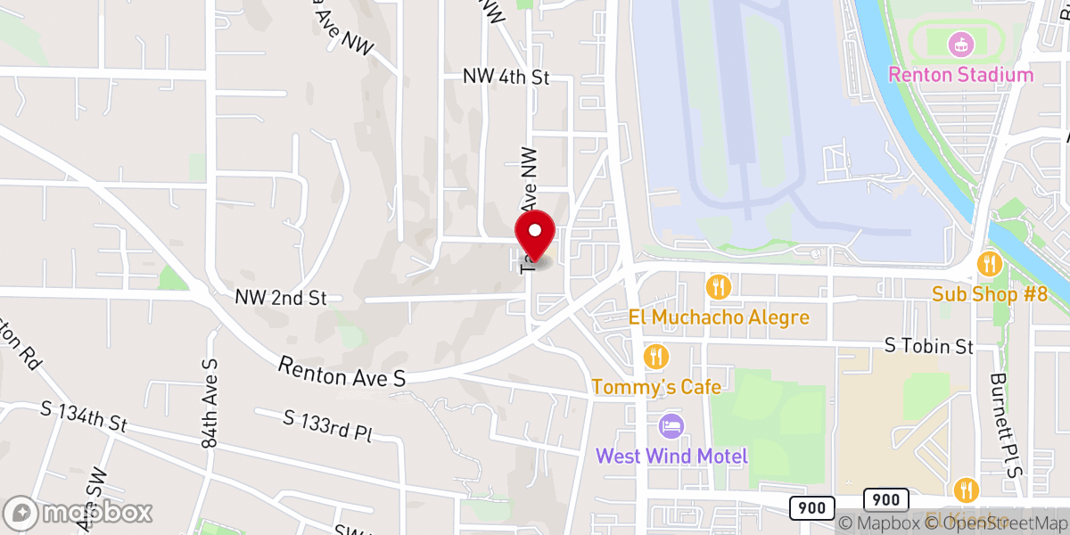 Map showing location of Haven Church Renton