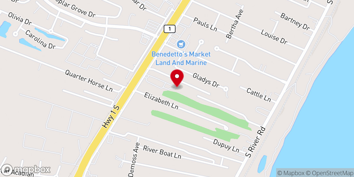 Map showing location of Christian Academy of Louisiana- Addis