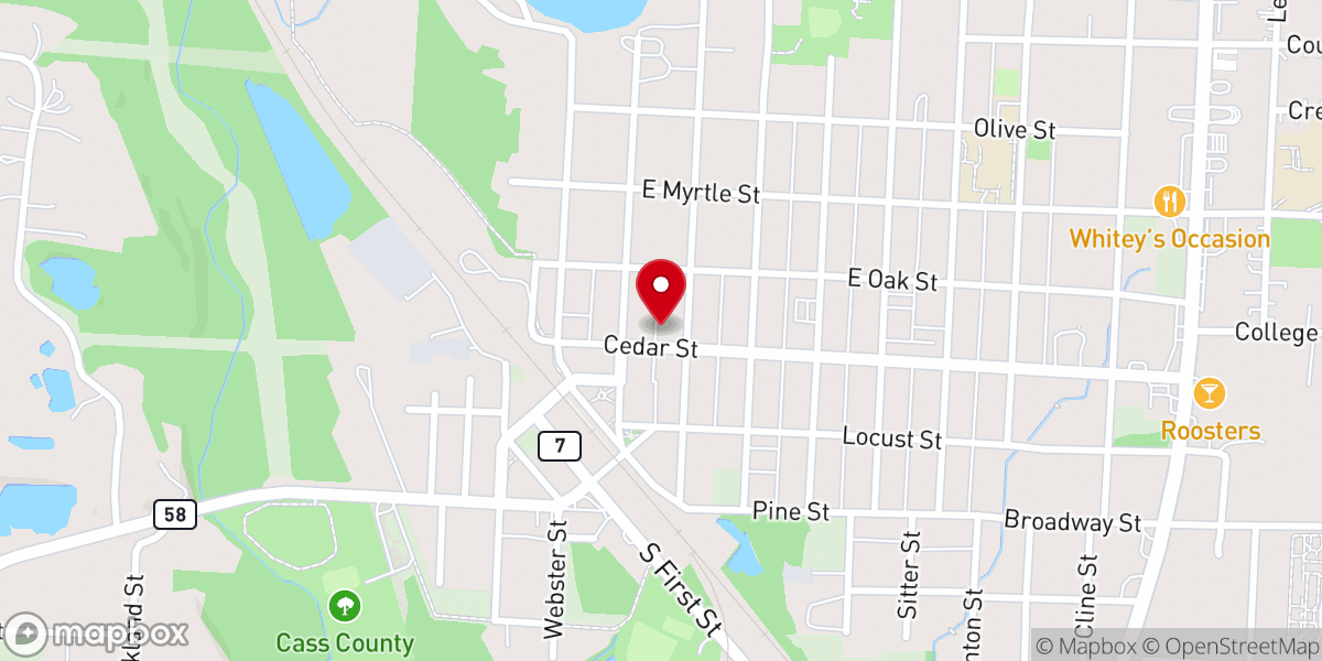 Map showing location of Amazing Grace Lutheran Church