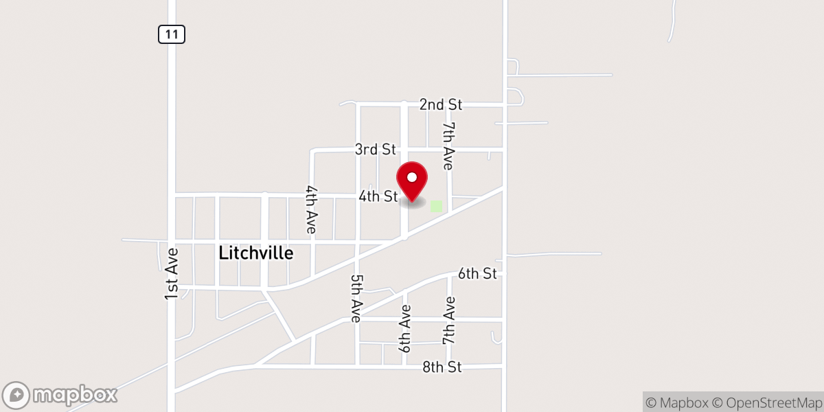 Map showing location of First Lutheran Church Prsng