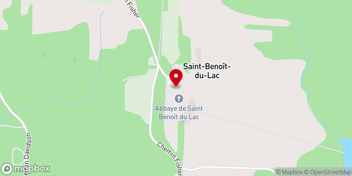 Map showing location of Abbaye de Saint-Benoît-du-Lac