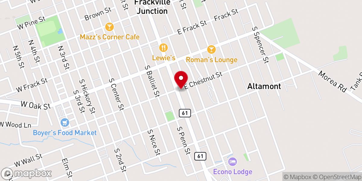 Map showing location of Holy Ascension Orthodox Church