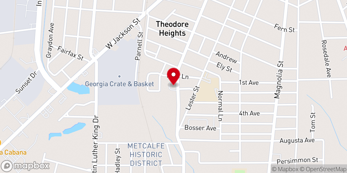 Map showing location of Second Presbyterian Church