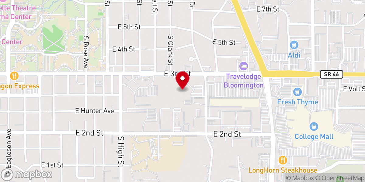 Map showing location of First United Church - Bloomington