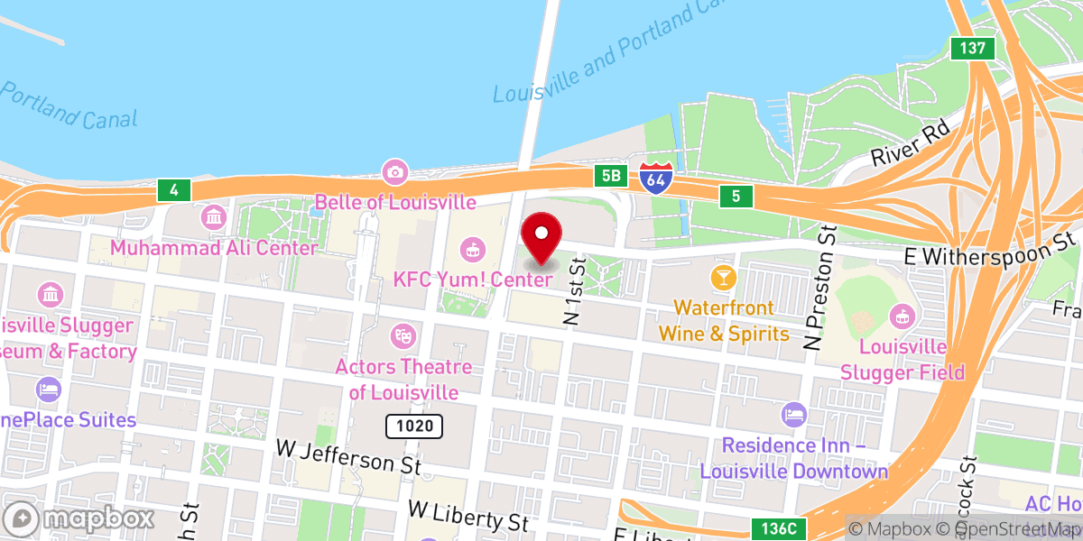 Map showing location of Presbyterian Church-USA