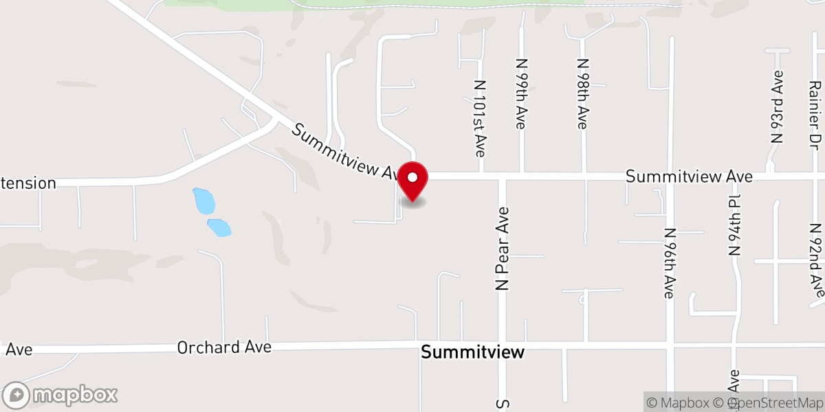 Map showing location of Ahtanum Community Church