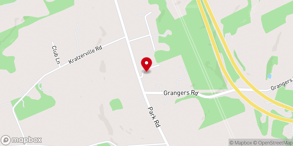 Map showing location of Hall Church