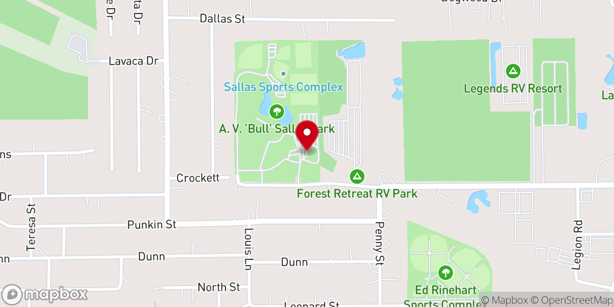 Map showing location of East Montgomery County Senior Center