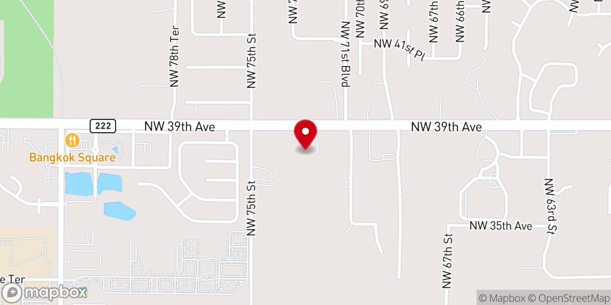 Map showing location of Gainesville Community of Christ