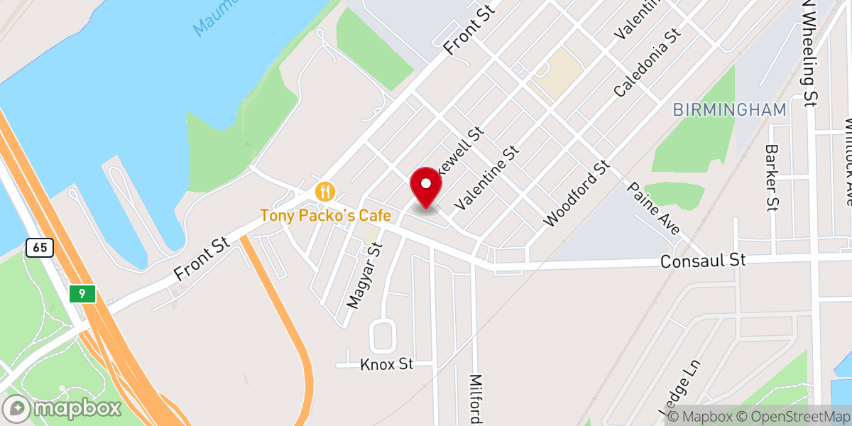 Map showing location of Calvin United Church of Christ