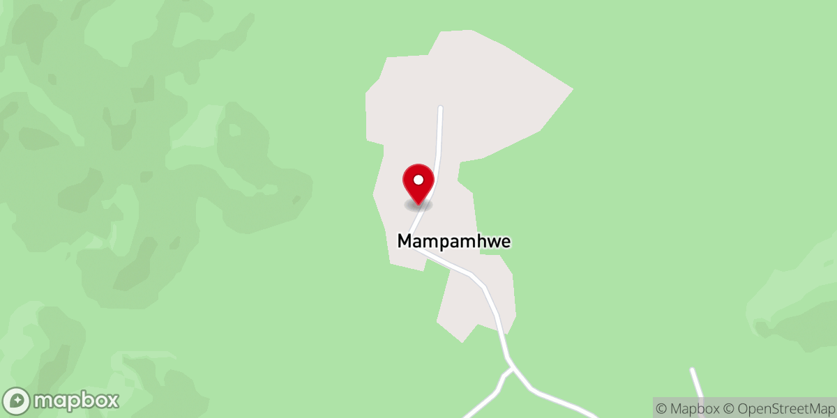 Map showing location of St. Anthony Catholic Church, Mampamhwe