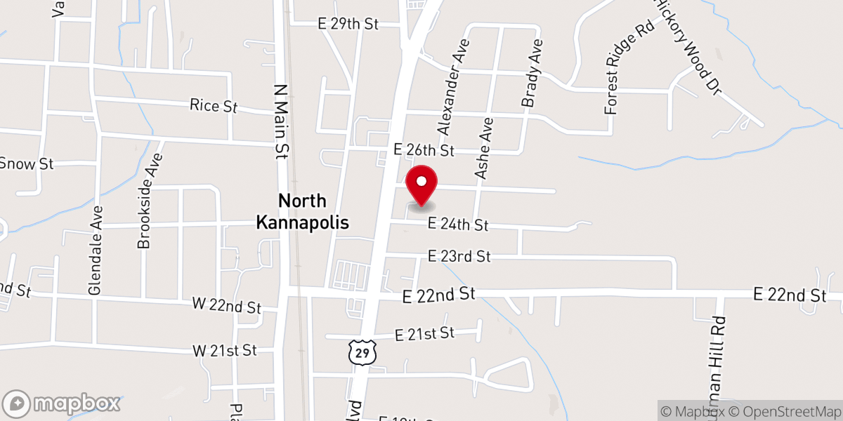 Map showing location of Rodgers Park Baptist Church