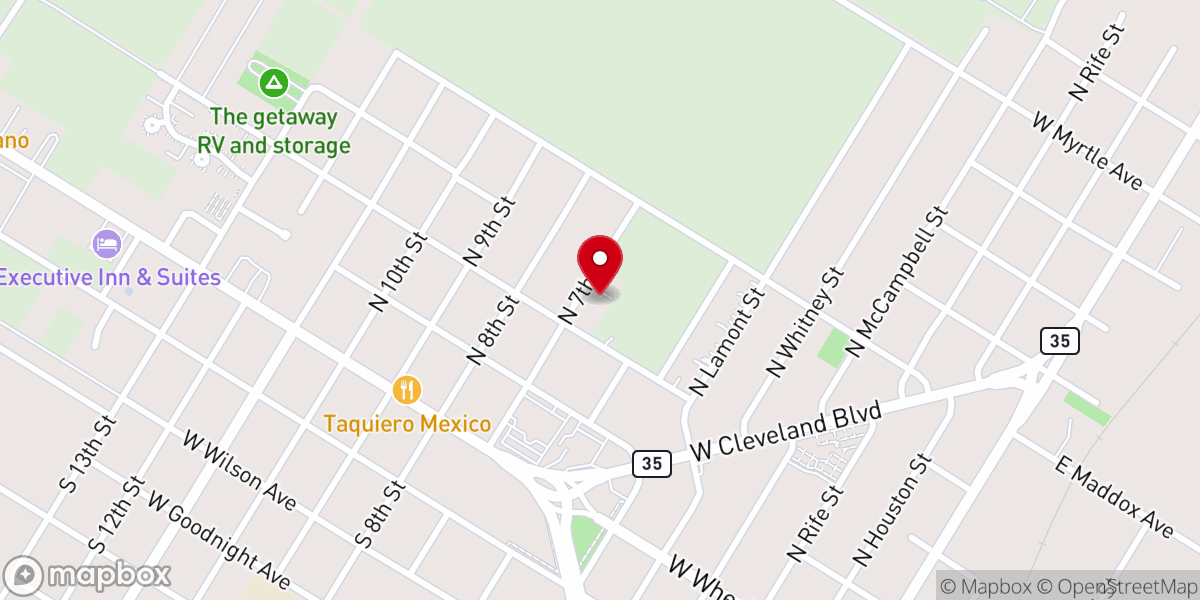 Map showing location of Tri-County Christian Service Center, Inc