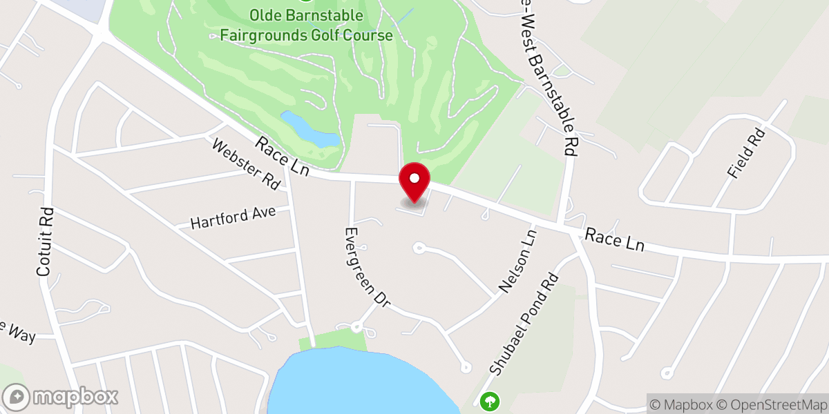 Map showing location of Cape Cod Church of Christ