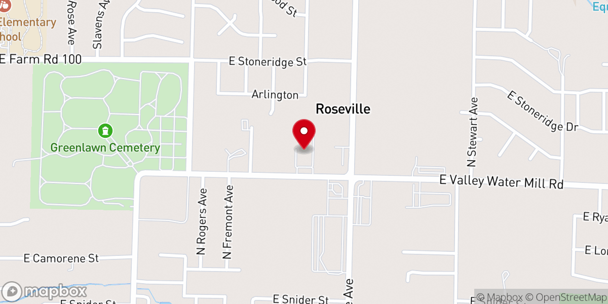 Map showing location of Faith Lutheran Church
