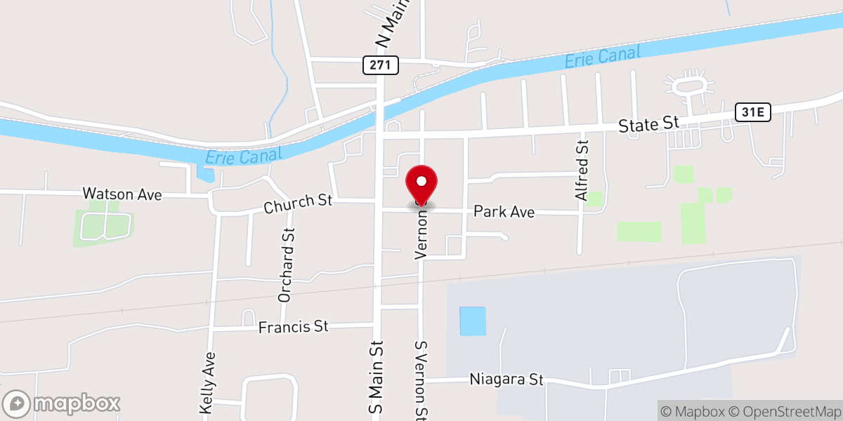 Map showing location of United Methodist Church