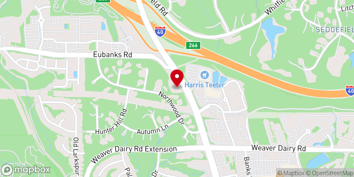Map showing location of North Chapel Hill Baptist Church
