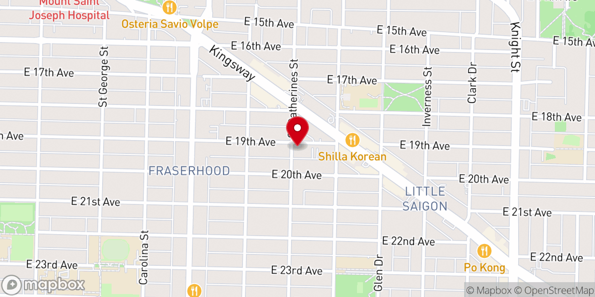 Map showing location of Hope Reformed Church