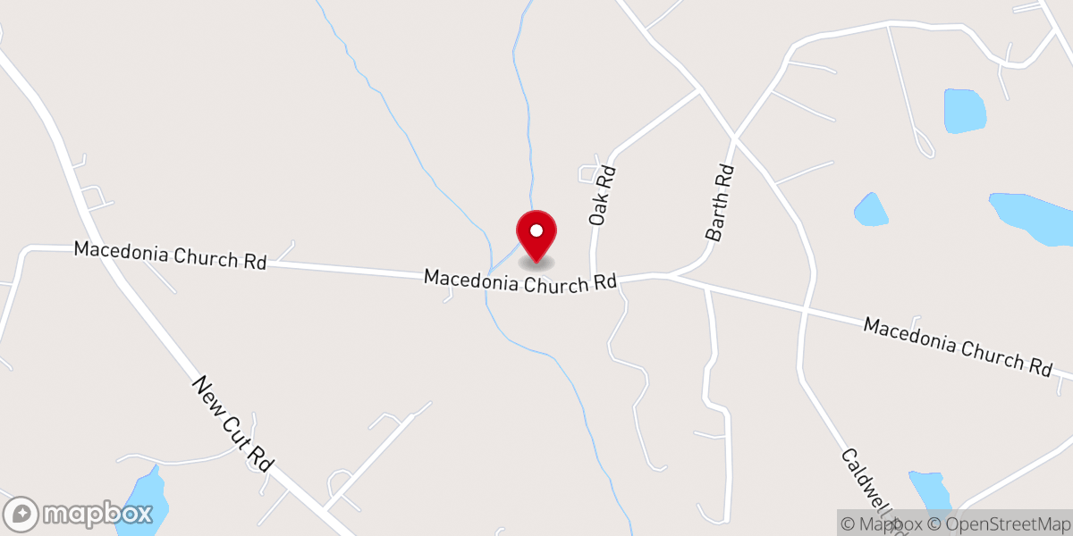 Map showing location of Macedonia Baptist Church