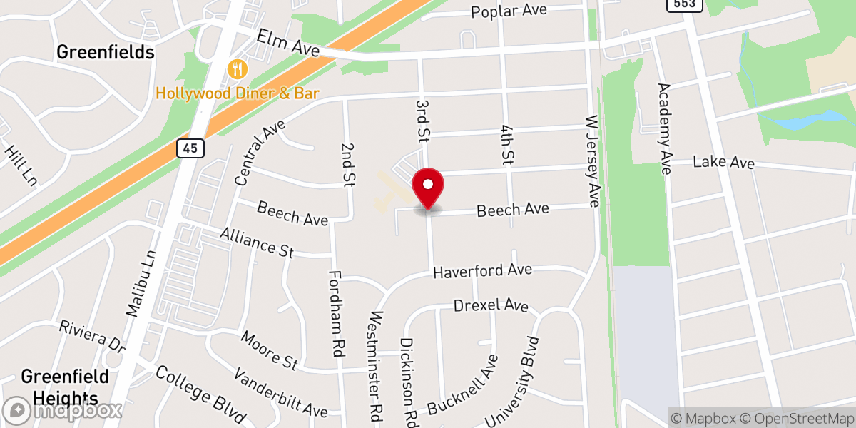 Map showing location of St Margaret's CCD