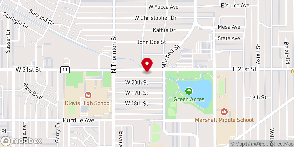 Map showing location of New Life Assembly Of God