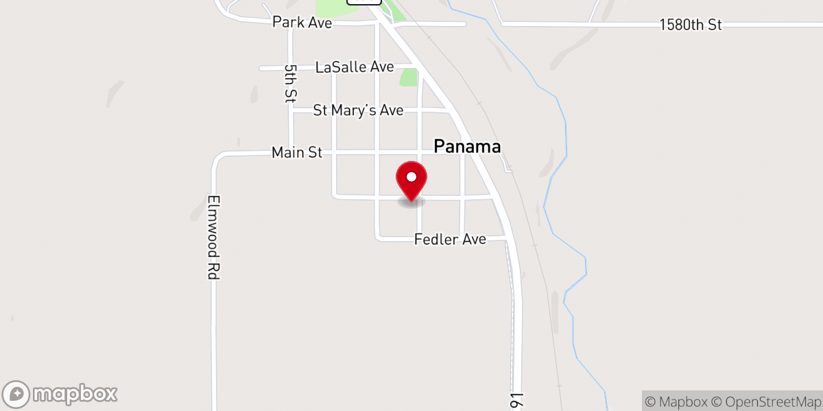Map showing location of St. Mary's Parish Hall