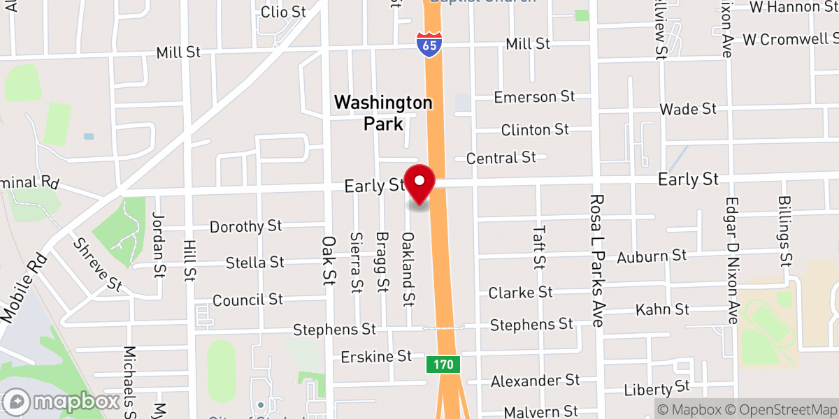 Map showing location of Friendship Missionary Baptist Church Inc