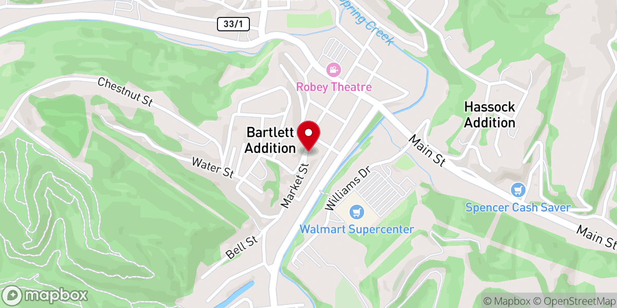 Map showing location of Memorial United Methodist Church
