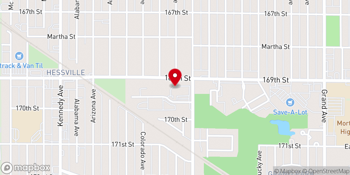Map showing location of Christian Family Worship Center Inc
