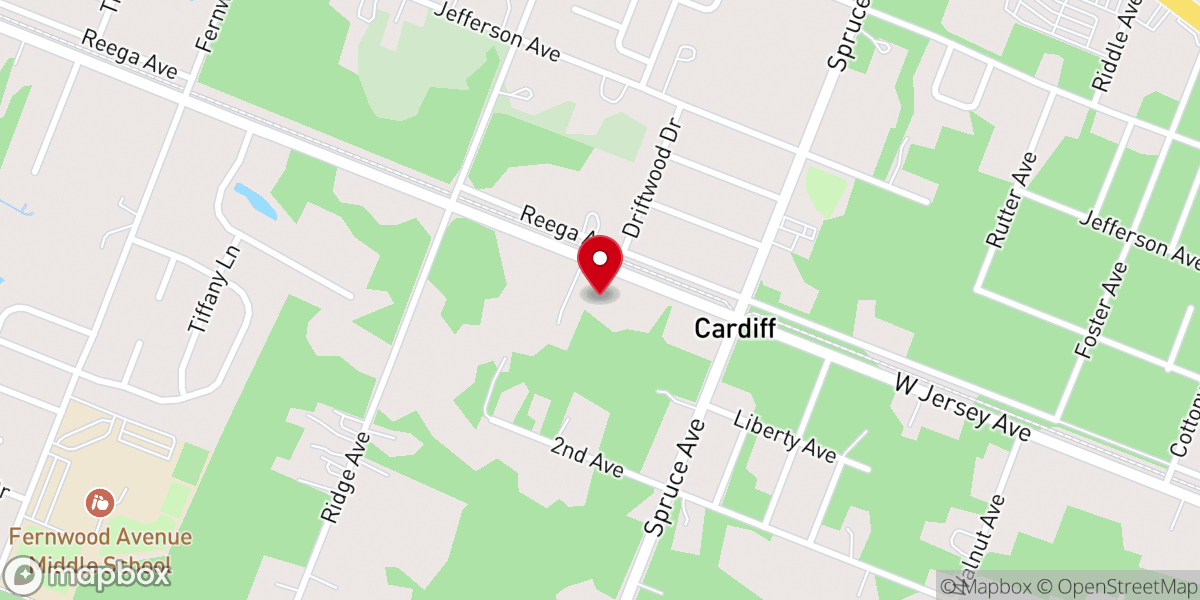 Map showing location of Cardiff Baptist Church