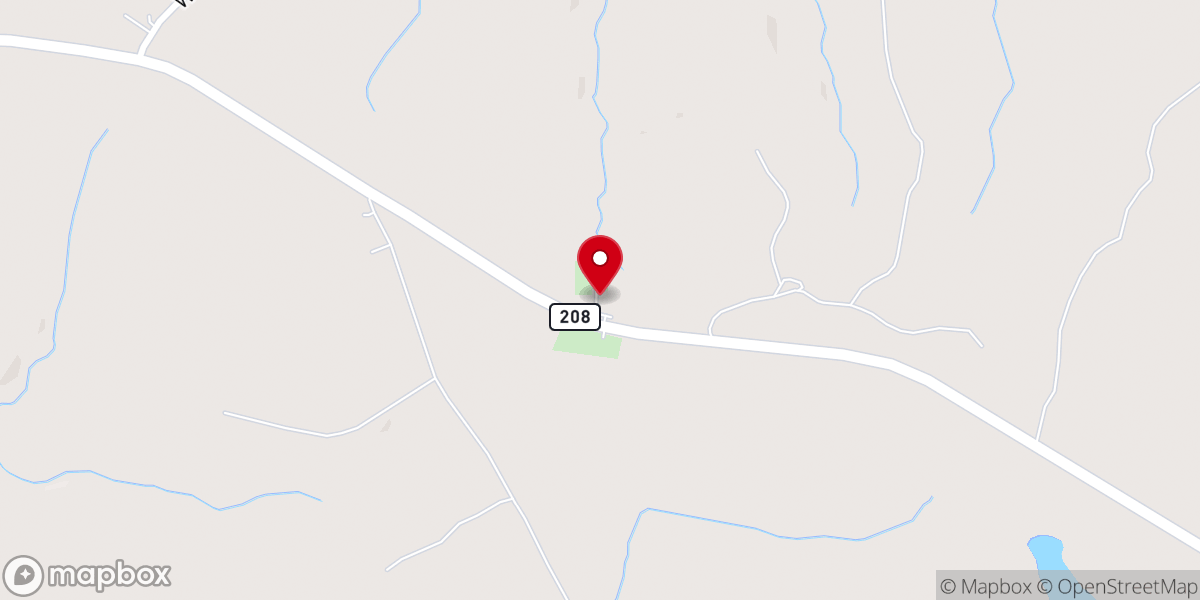 Map showing location of Longstreet Baptist Church