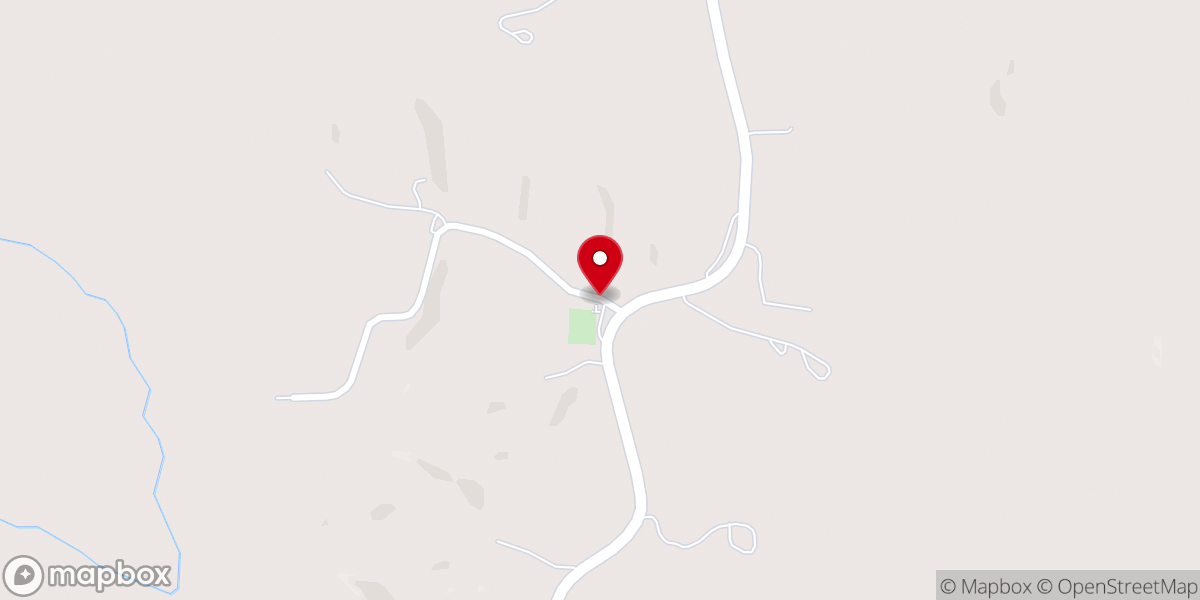 Map showing location of Red Rock Church
